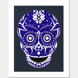 deep blue skull ecopop Posters and Art